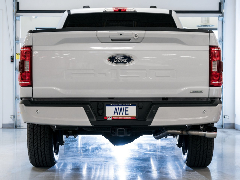 Ford F-150 Performance Exhaust - Rear - AWE Tuning - 0FG Dual Side Exit - Chrome Silver - `21-`27